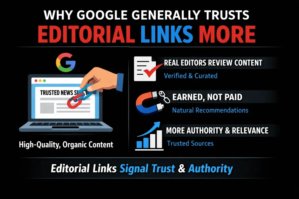 Editorial Links vs. Guest Posts: Which Google Trusts More? 3 Why Google Generally Trusts Editorial Links More