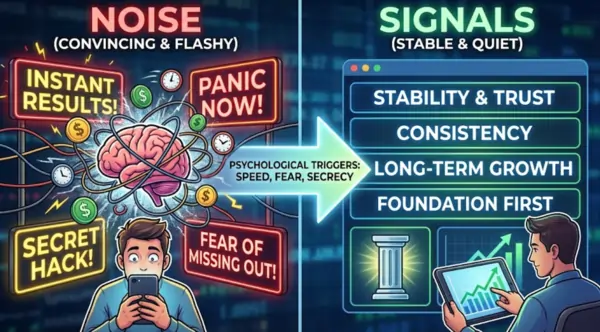 Why Noise Feels More Convincing Than Signals