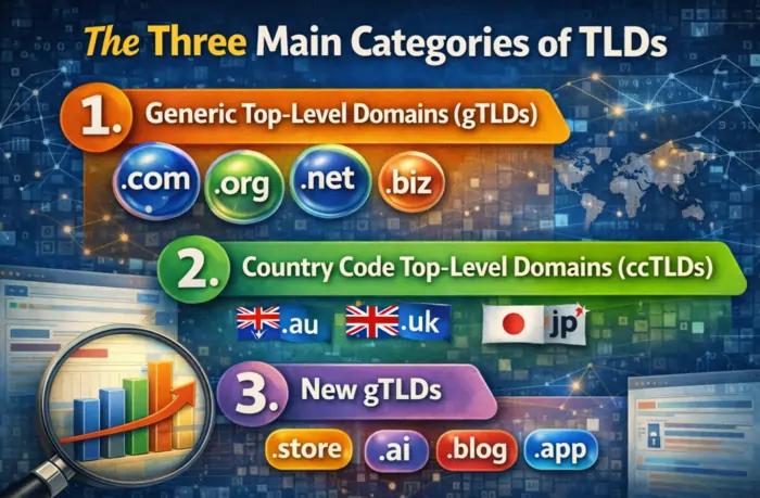 TLDs Explained: How Domain Extensions Affect SEO Rankings 3 The Three Main Categories of TLDs