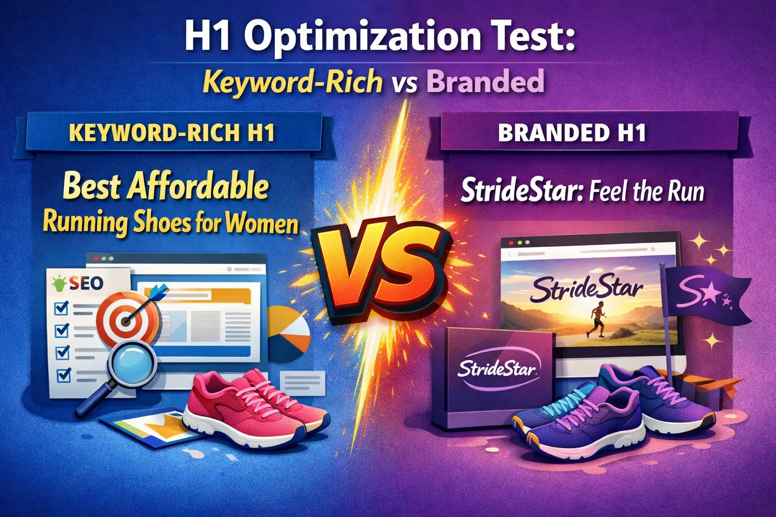 H1 Optimization Test: Keyword Strength vs Brand Weakness