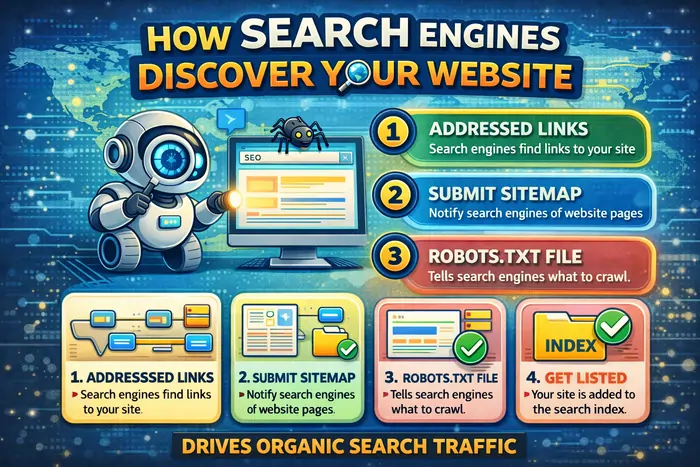 Technical SEO: Crawl and Index Your Site (Beginner Guide) 3 How Search Engines Discover Your Website