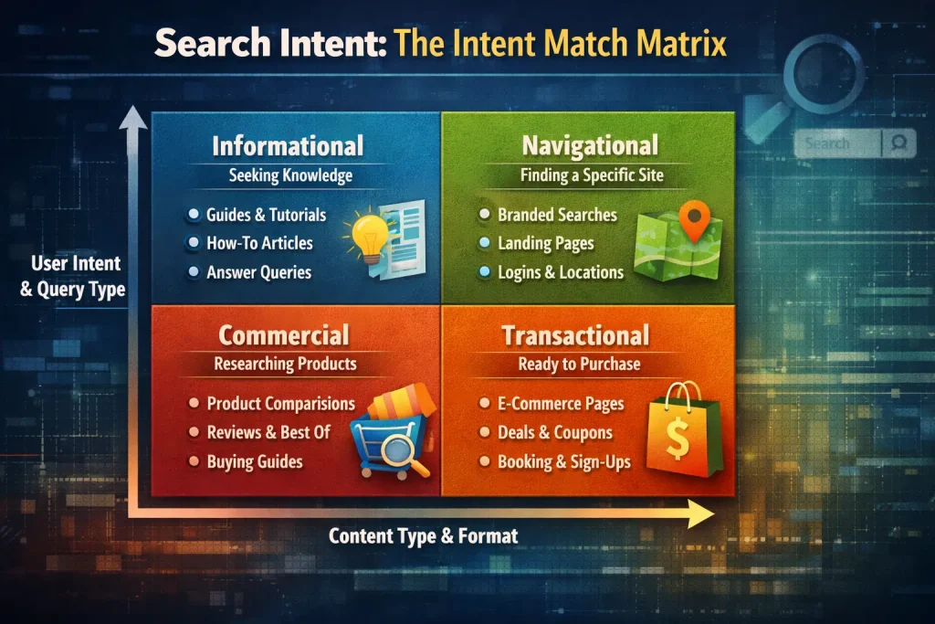 Search Intent The Intent Match Matrix