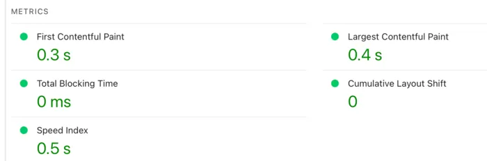 page speed desktop metrics