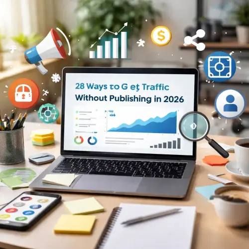 Ways to Get Traffic Without Publishing, get traffic without publishing new content in 2026, traffic strategies without blogging