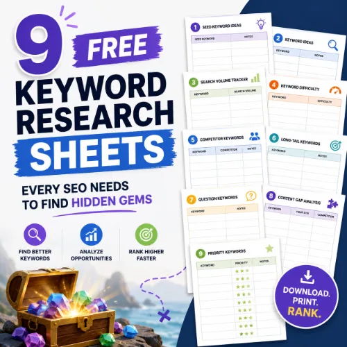 free keyword research sheets